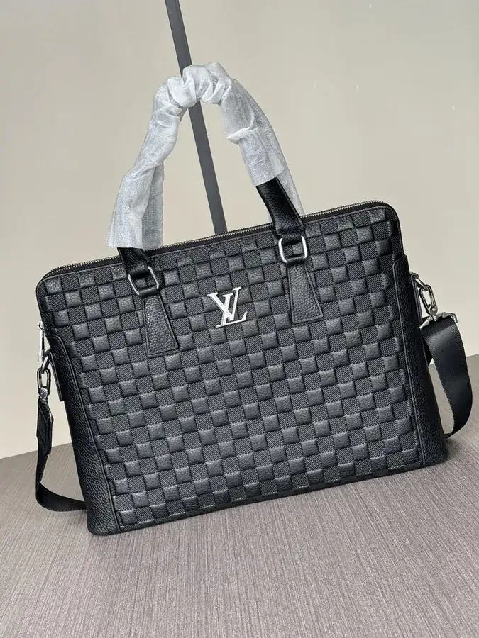 LV Business Briefcase with Double Zip Premium Quality