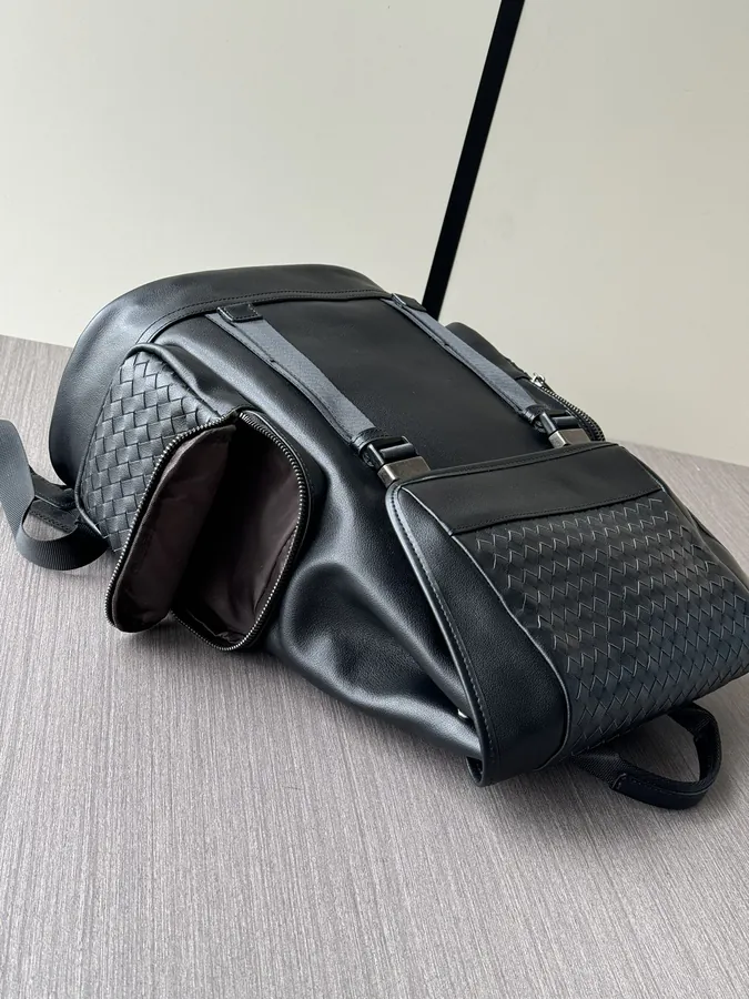 BV Handmade Bucket Bag Premium Leather, Black, 7040