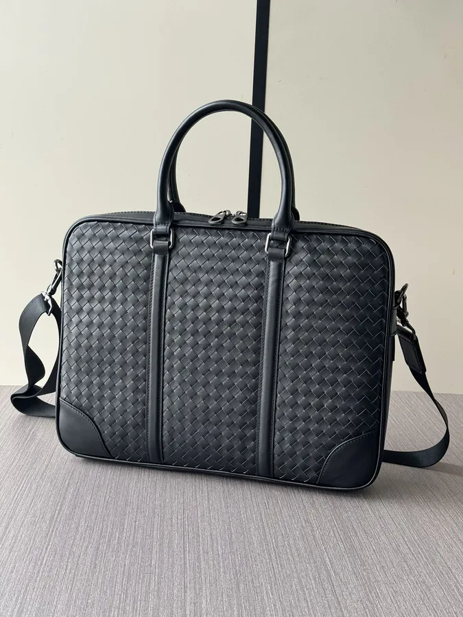 BV Handmade Bucket Bag Premium Leather, Black, 6787 3