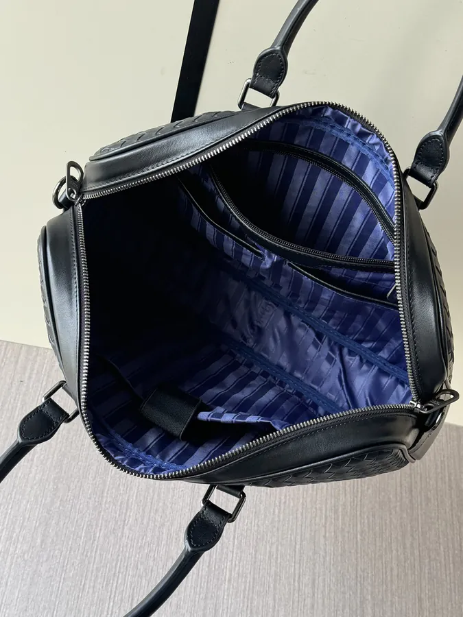 BV Handmade Bucket Bag Premium Leather, Black, 6787 3
