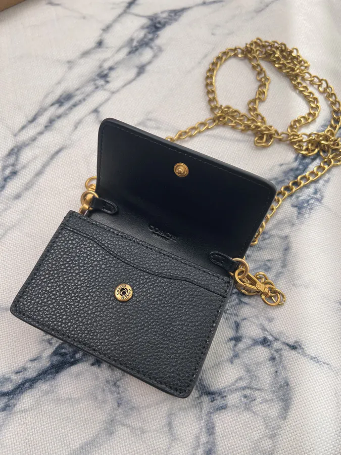 Coach Mini Chain Crossbody Bag with Grained Calfskin