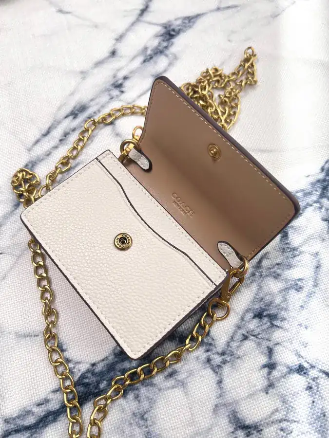 Coach Mini Chain Crossbody Bag with Grained Calfskin