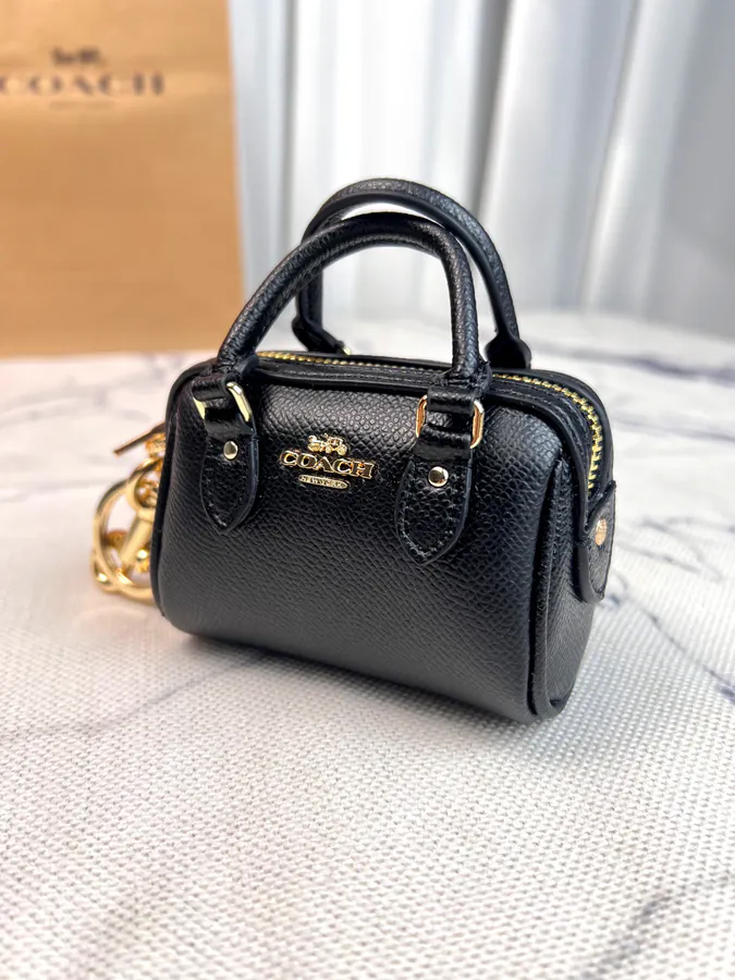 Coco Handle Mini Boston Bag for Women New Mini Version with Key Chain