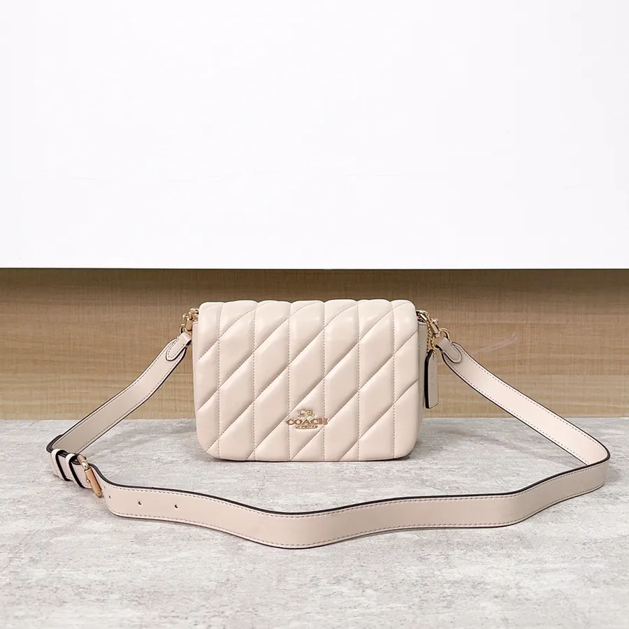 Coach Quinn Bag Cloudy Design with绗缝工艺