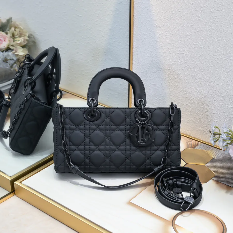 Dior Lady D Joy Large Bucket Bag with Magnetic Closure