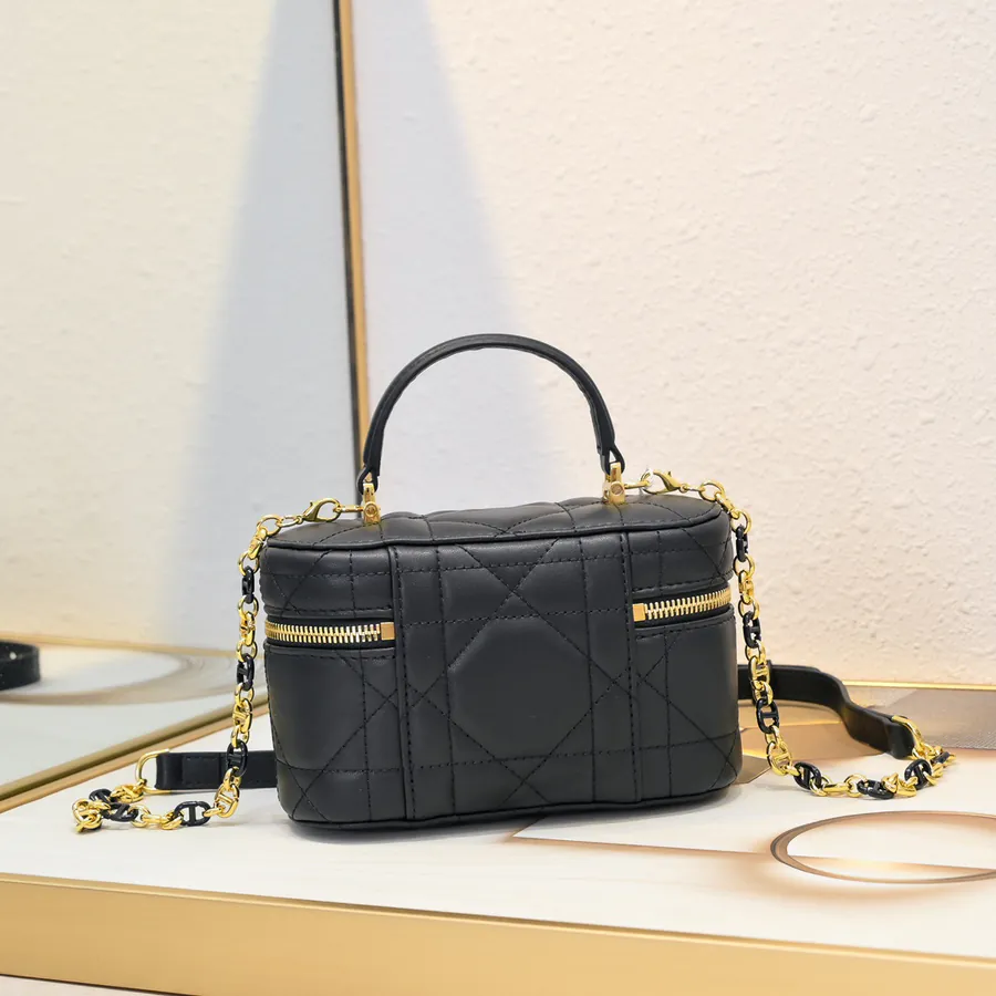 Dior 30 Montaigne Mini Vanity Bag Blue Oblique Print