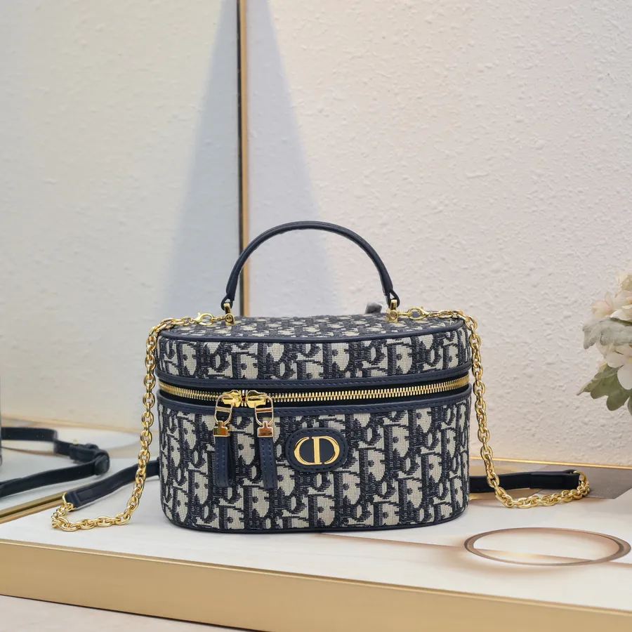 Dior 30 Montaigne Mini Vanity Bag in Blue