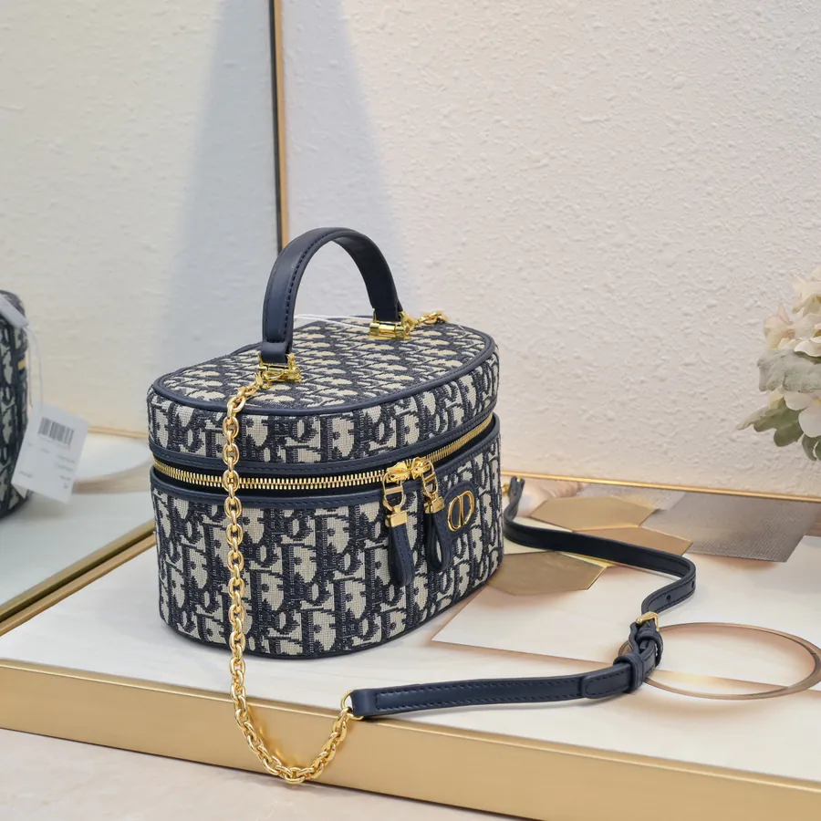 Dior 30 Montaigne Mini Vanity Bag in Blue