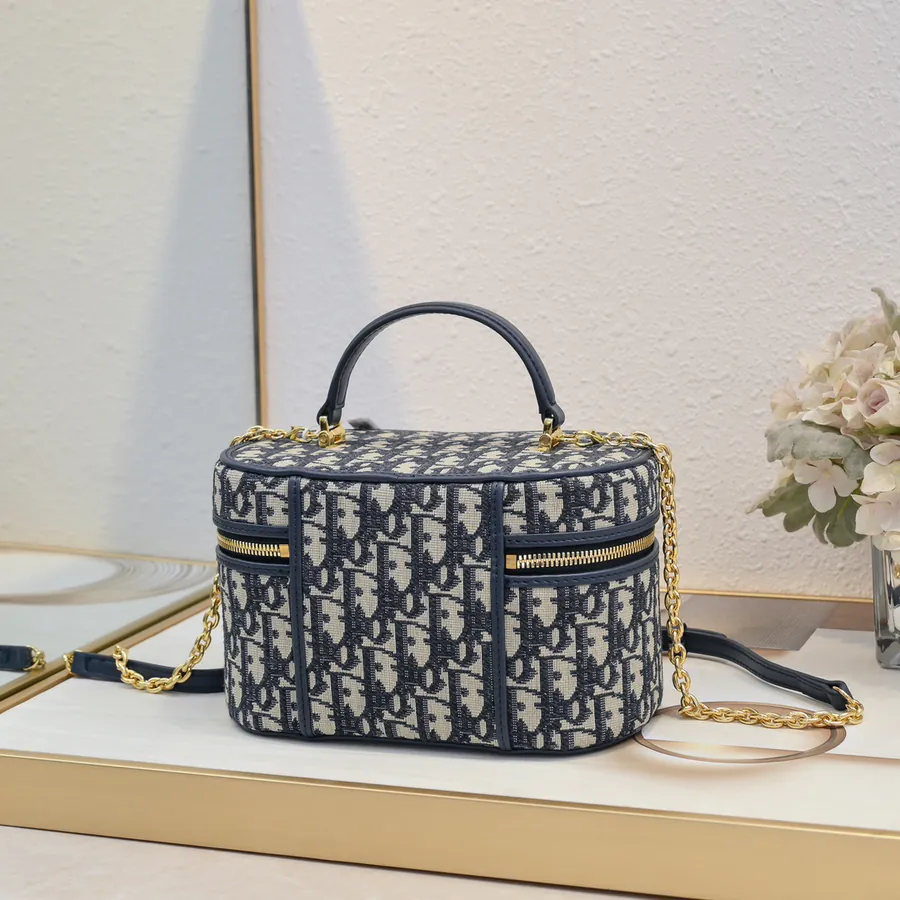 Dior 30 Montaigne Mini Vanity Bag in Blue