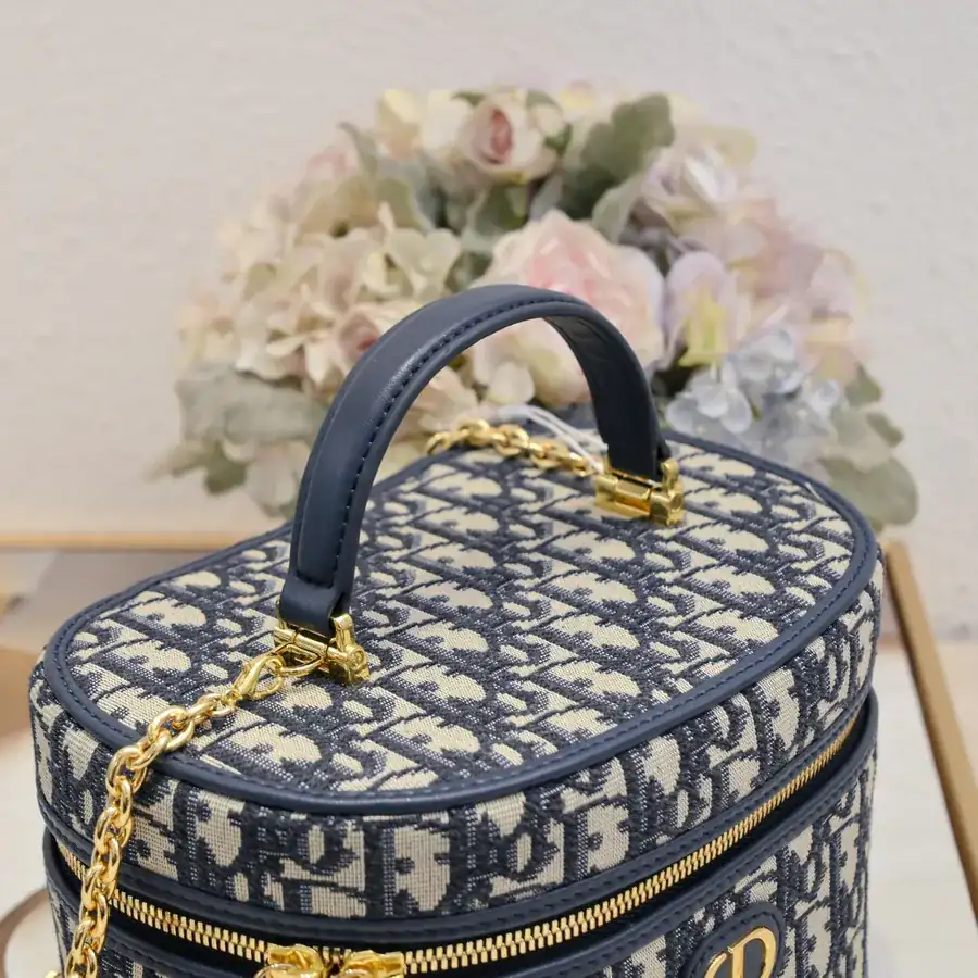 Dior 30 Montaigne Mini Vanity Bag in Blue