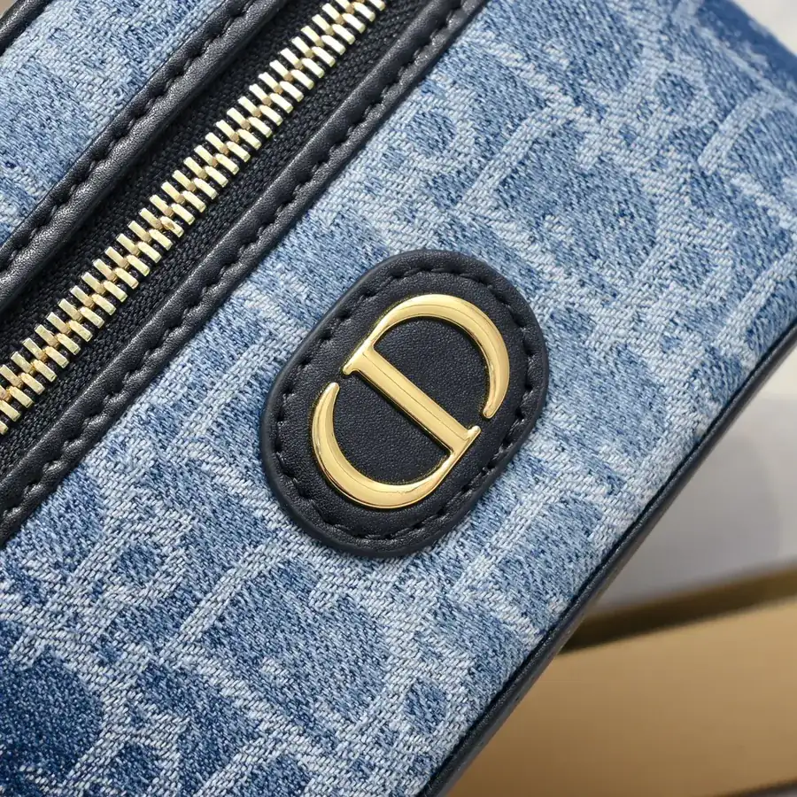 Dior 30 Montaigne Mini Vanity Handbag in Denim