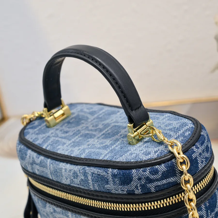 Dior 30 Montaigne Mini Vanity Handbag in Denim