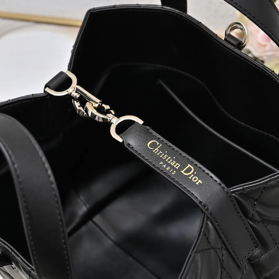 Toujours Vertical Large Bucket Bag with Grained Calfskin