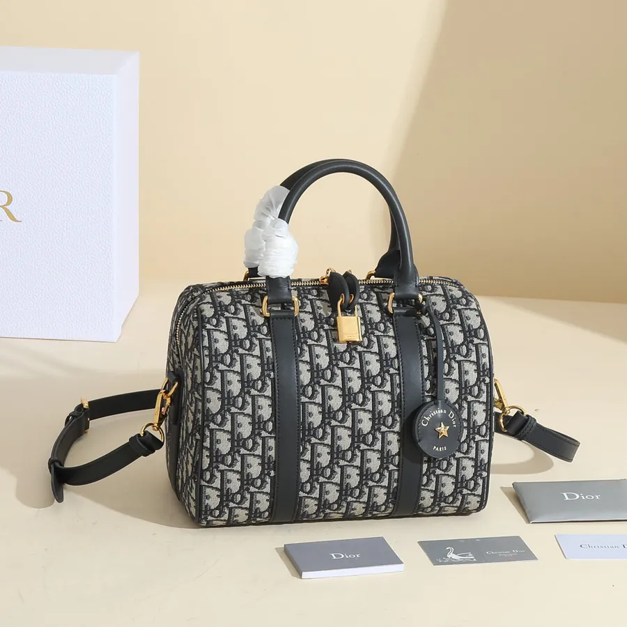 Dior Boston Mini Handbag with Groove 25
