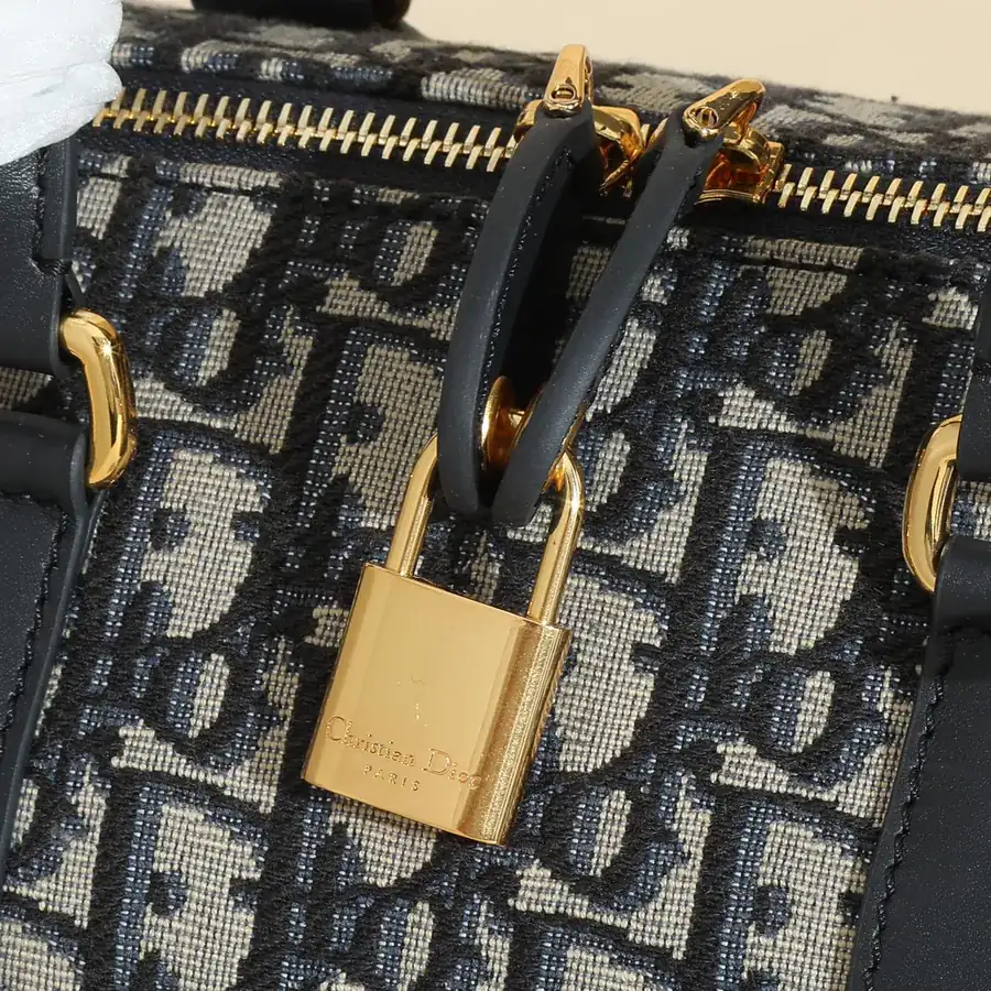 Dior Boston Mini Handbag with Groove 25