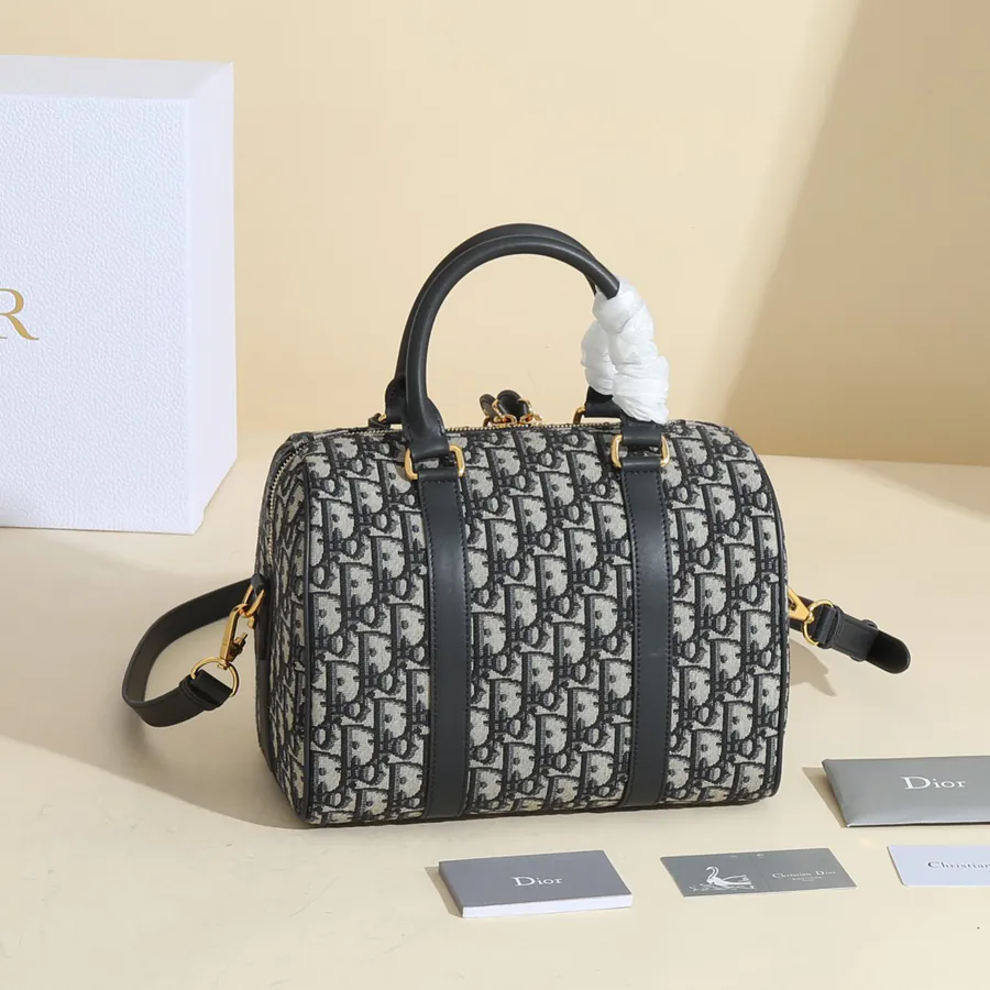 Dior Boston Mini Handbag with Groove 25