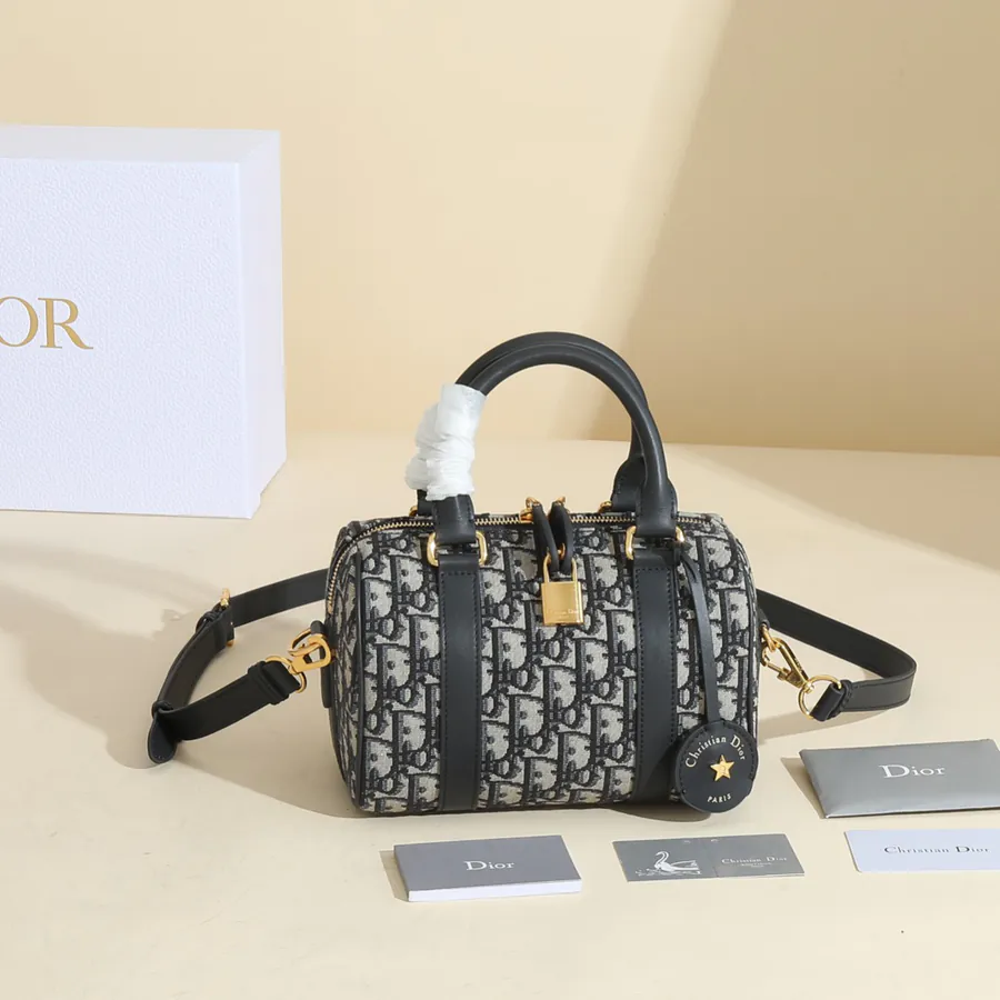 Dior Boston Mini Handbag with Groove 25