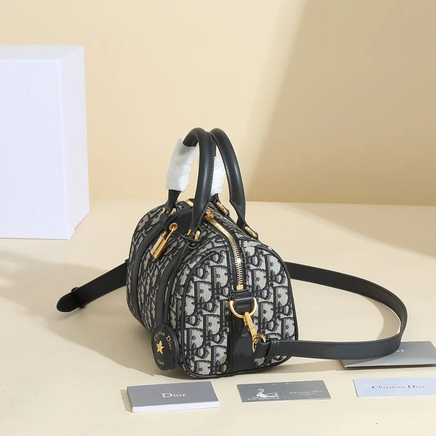 Dior Boston Mini Handbag with Groove 25