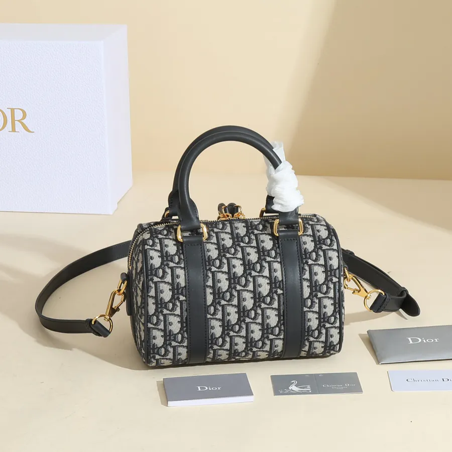 Dior Boston Mini Handbag with Groove 25
