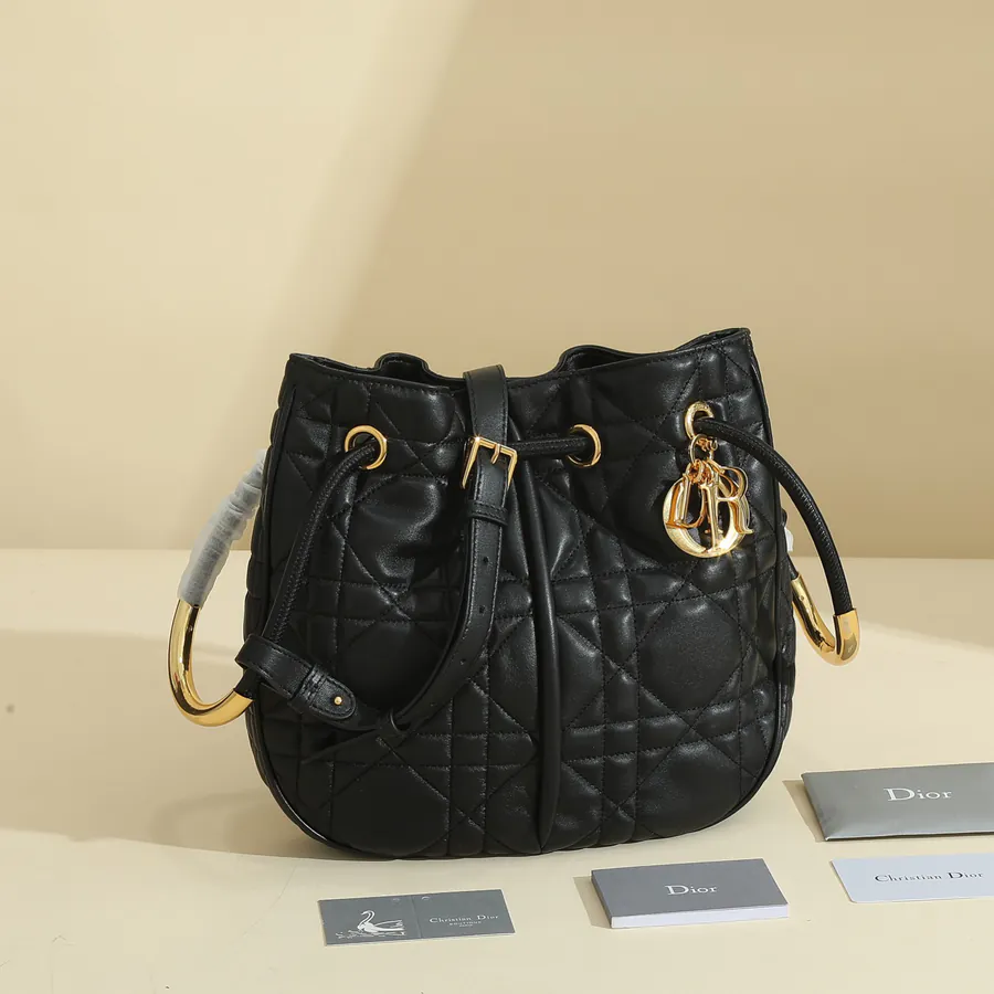 Dior Nolita Bucket Bag Modern Elegance in Black Leather