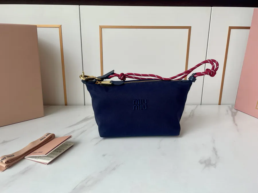 Miu New Canvas Lunch Tote in Canvas Blue