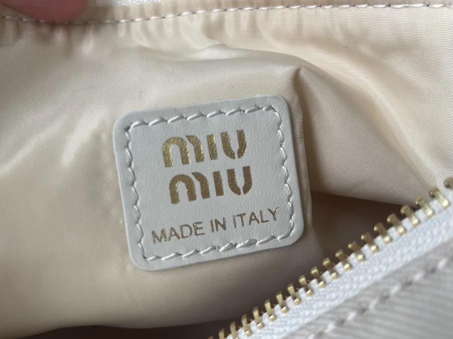 Miu New Canvas Lunch Tote in Canvas White