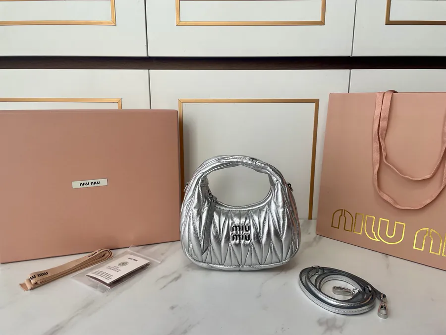 MiuMiu Mini MiuWander Handbag with Matelasse Texture