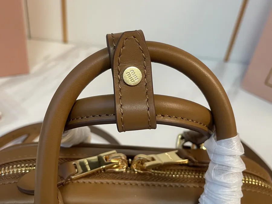 M Family New Mini Bowling Bag in Arcadie Leather