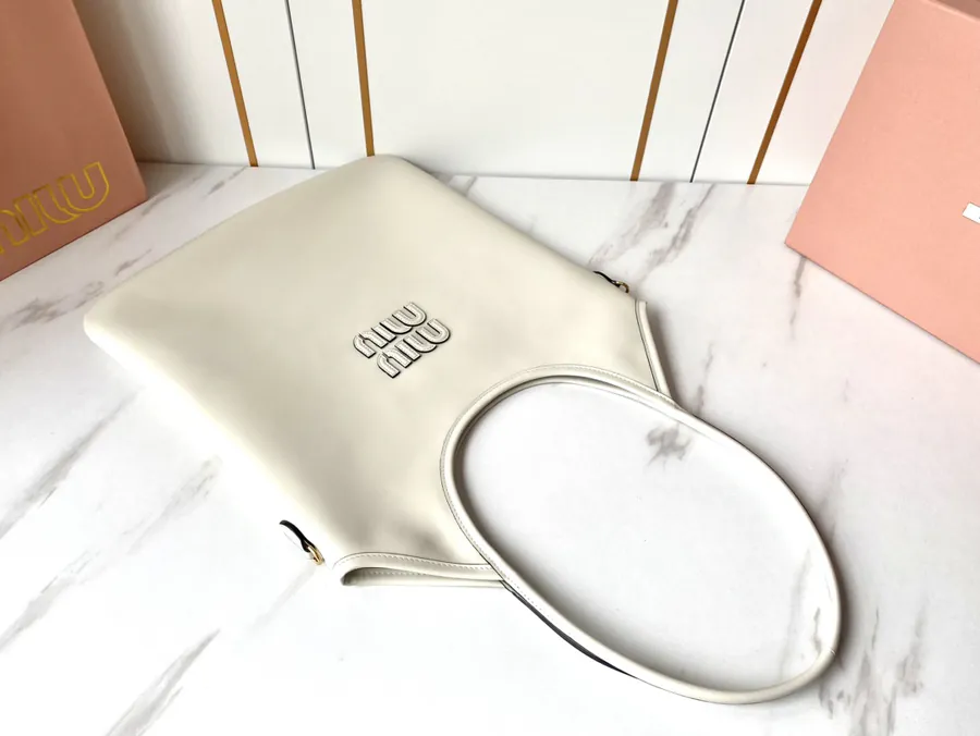 Miu New Isetan Limited Tote Bag in Grained Calfskin