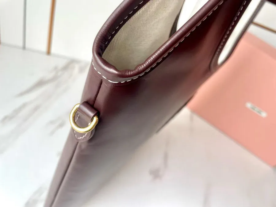 Miu New Isetan Limited Tote Bag in Grained Calfskin