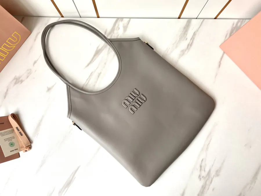 Miu New Iseshi Limited Tote Bag in Grained Calfskin