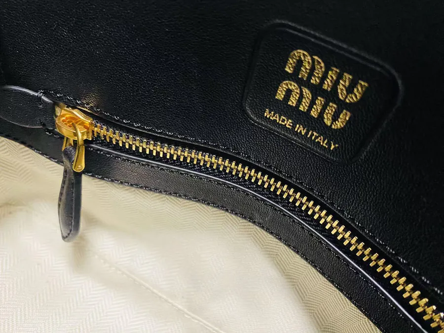 Miu Aventure Nappa Leather Tote