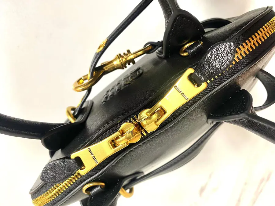 Miu Aventure Nappa Leather Tote