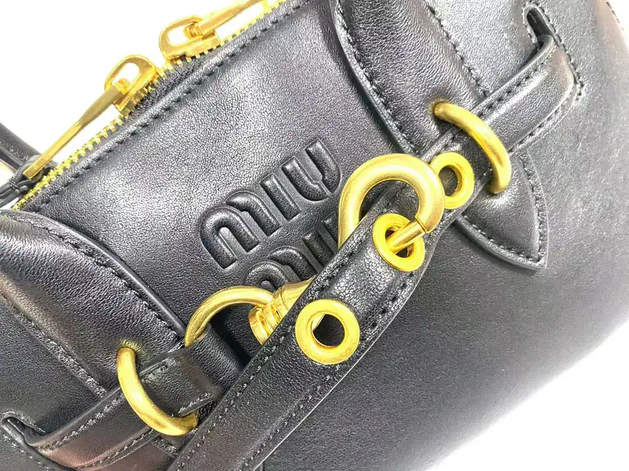 Miu Aventure Nappa Leather Tote