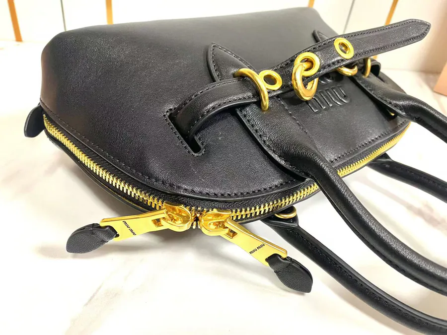 Miu Aventure Nappa Leather Tote