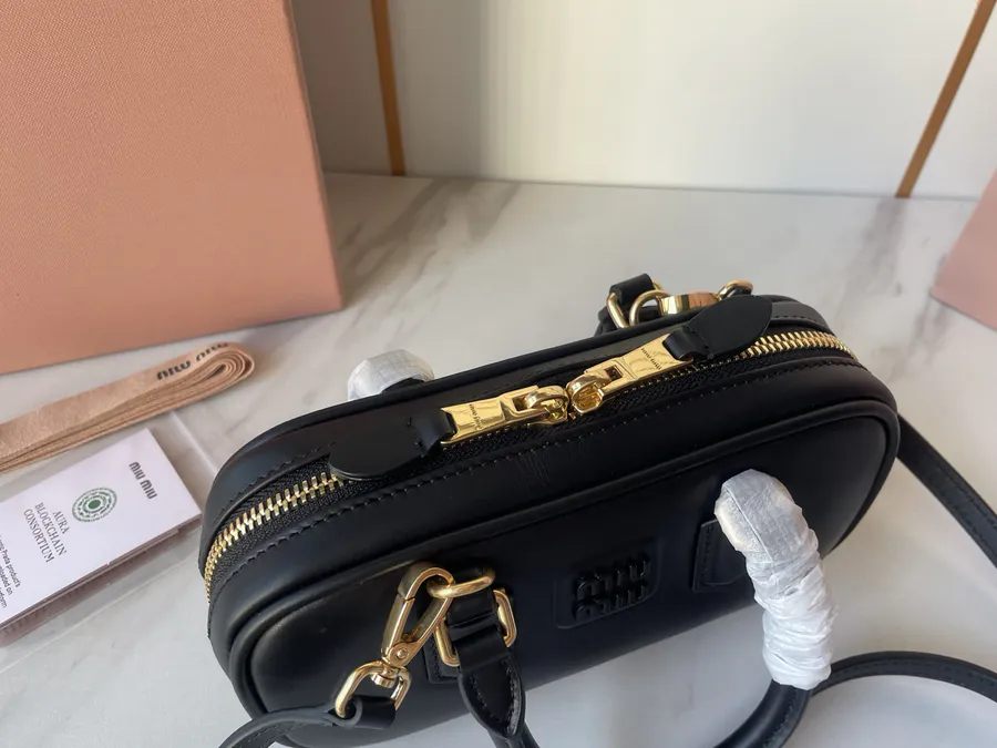 M Family New Mini Bowling Bag in Arcadie Leather