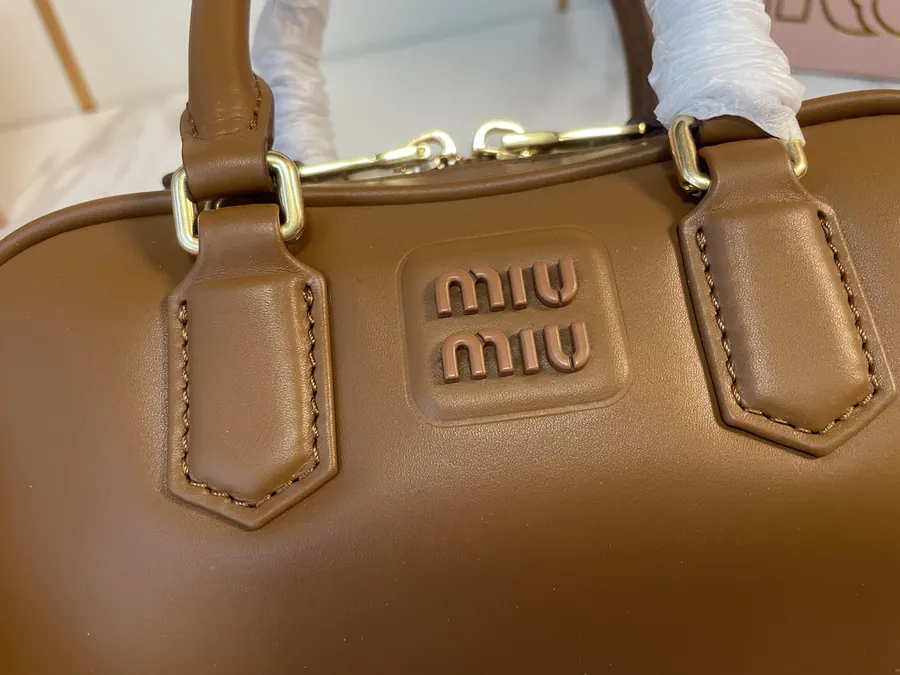 M Family New Mini Bowling Bag in Arcadie Leather