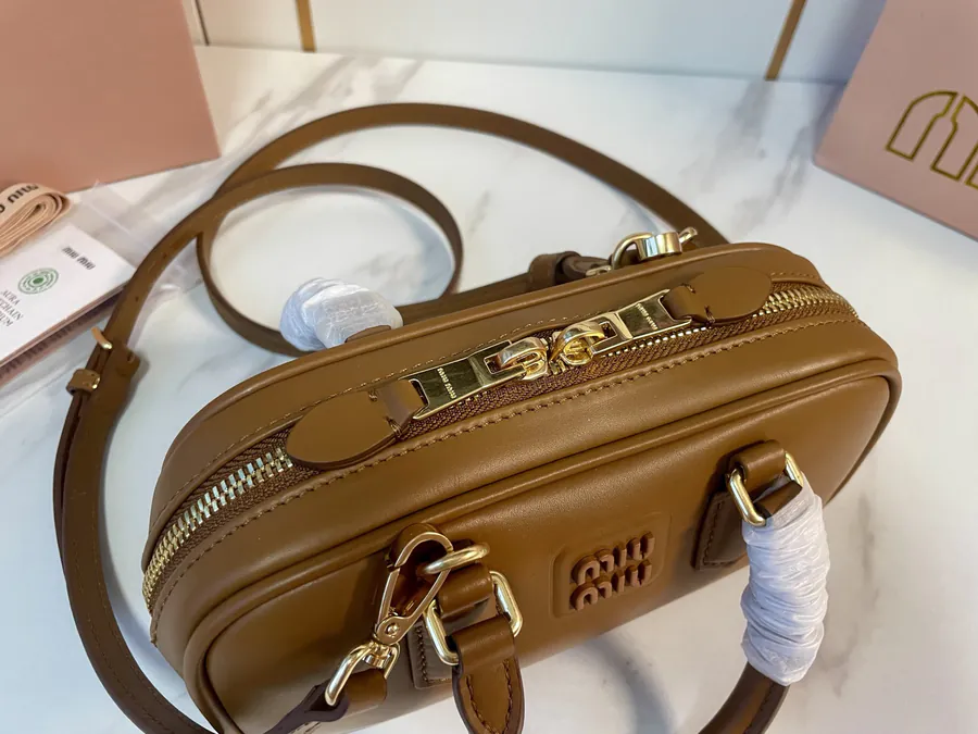 M Family New Mini Bowling Bag in Arcadie Leather