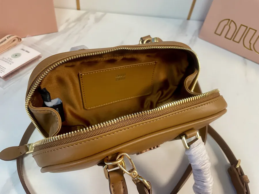 M Family New Mini Bowling Bag in Arcadie Leather