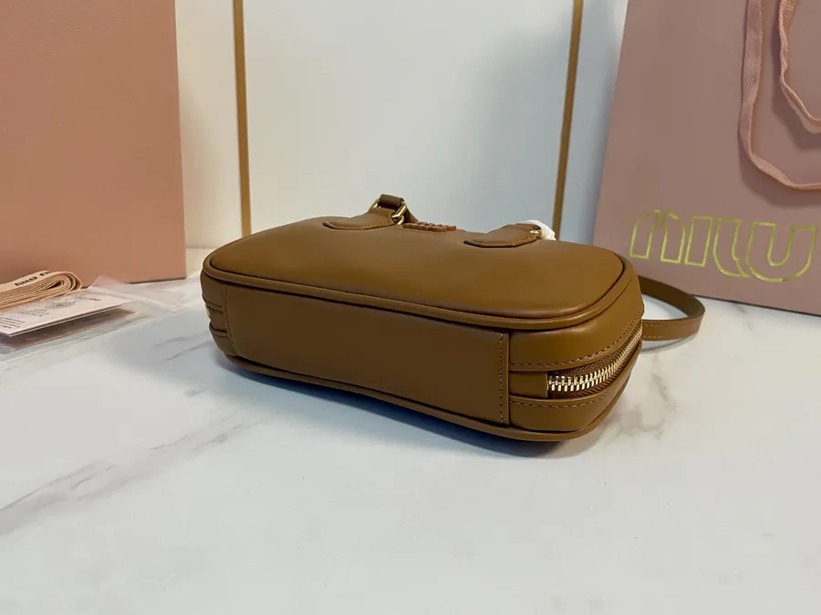 M Family New Mini Bowling Bag in Arcadie Leather