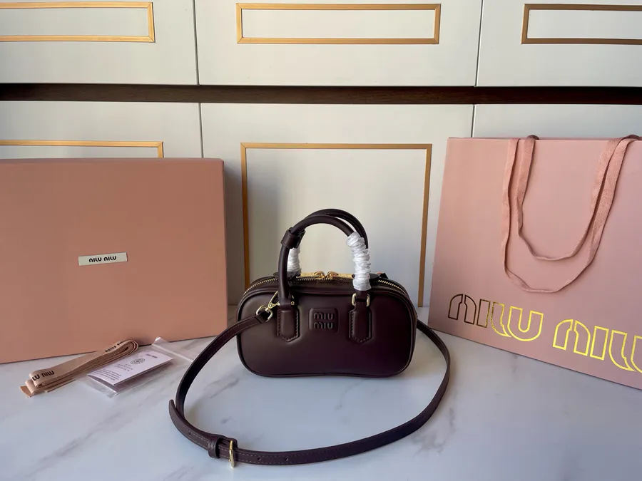 M Family New Mini Bowling Bag in Premium Original Leather