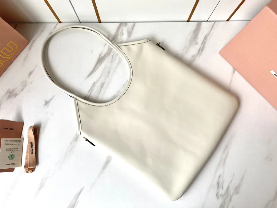 Miu New Isetan Limited Tote Bag in Grained Calfskin