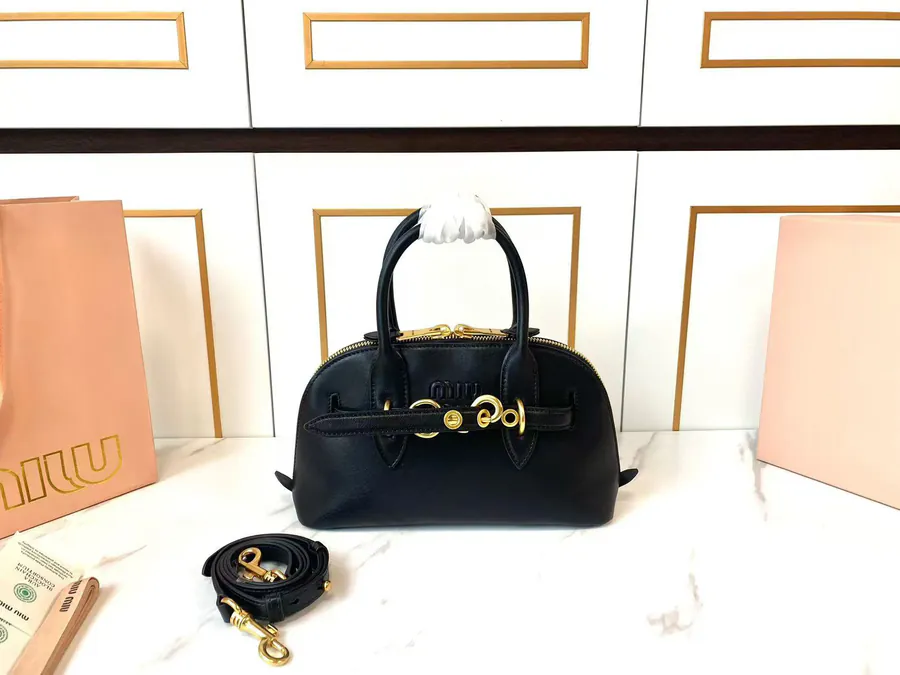 Miu Aventure Nappa Leather Tote