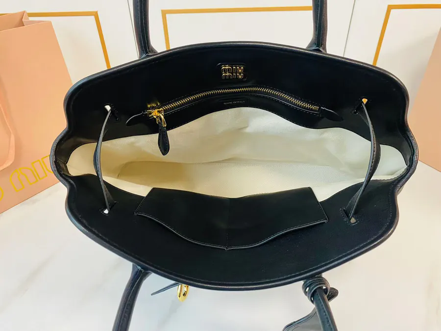 Miu Ladies Nappa Leather Tote Bag Classic Design with Modern Twist