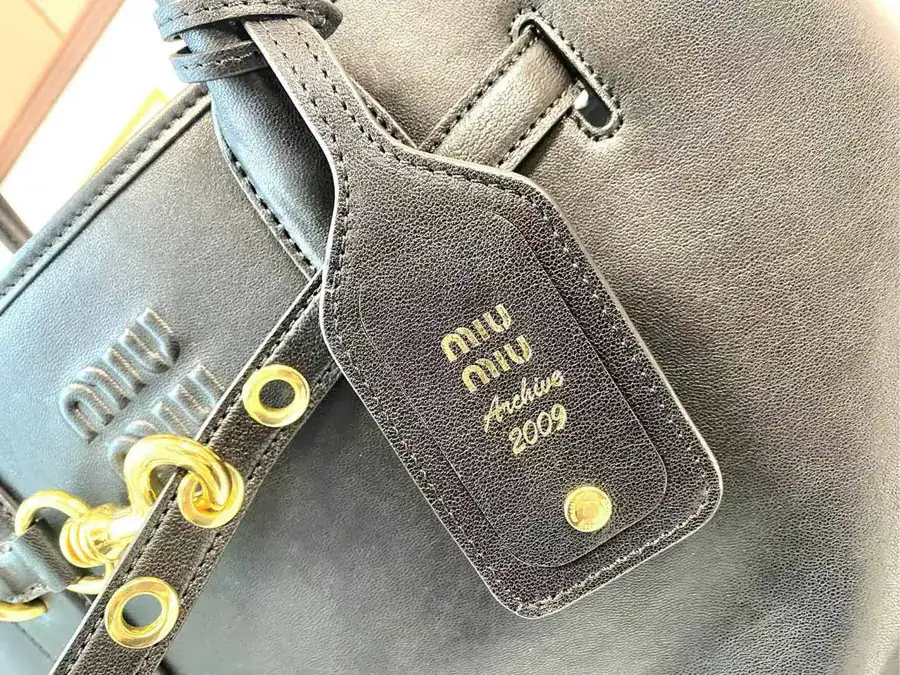 Miu Ladies Nappa Leather Tote Bag Classic Design with Modern Twist