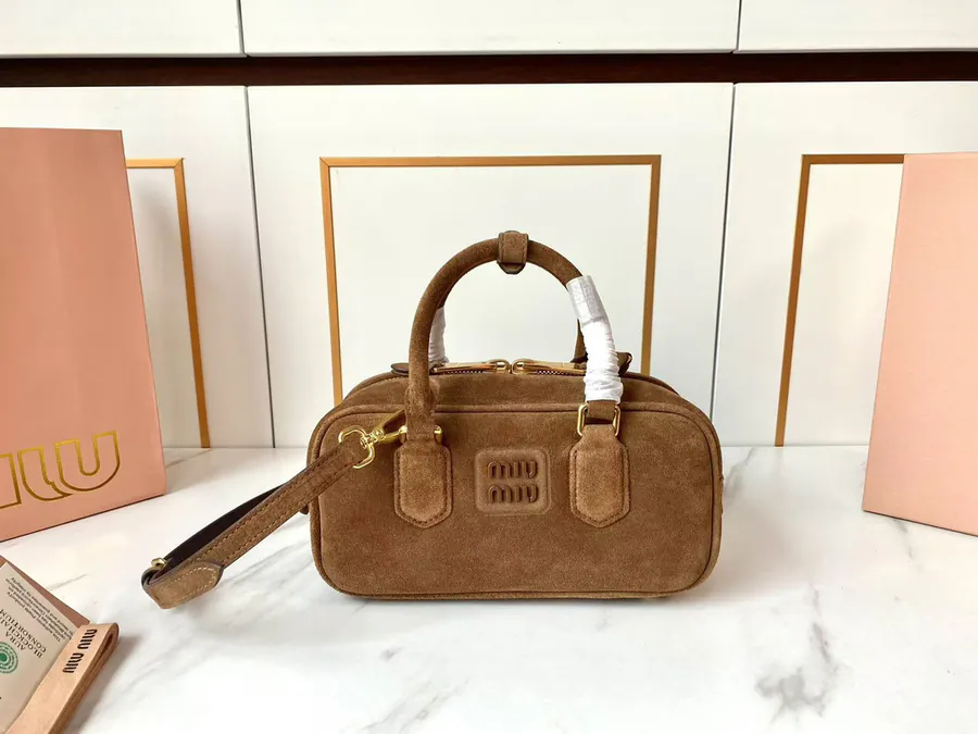 Arcadie Grained Calfskin Mini Bucket Bag