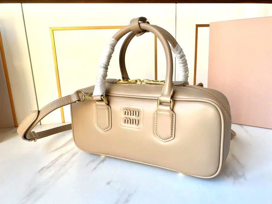 Arcadie Leather Tote in Caramel Color