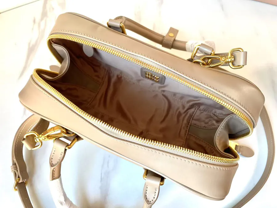 Arcadie Leather Tote in Caramel Color