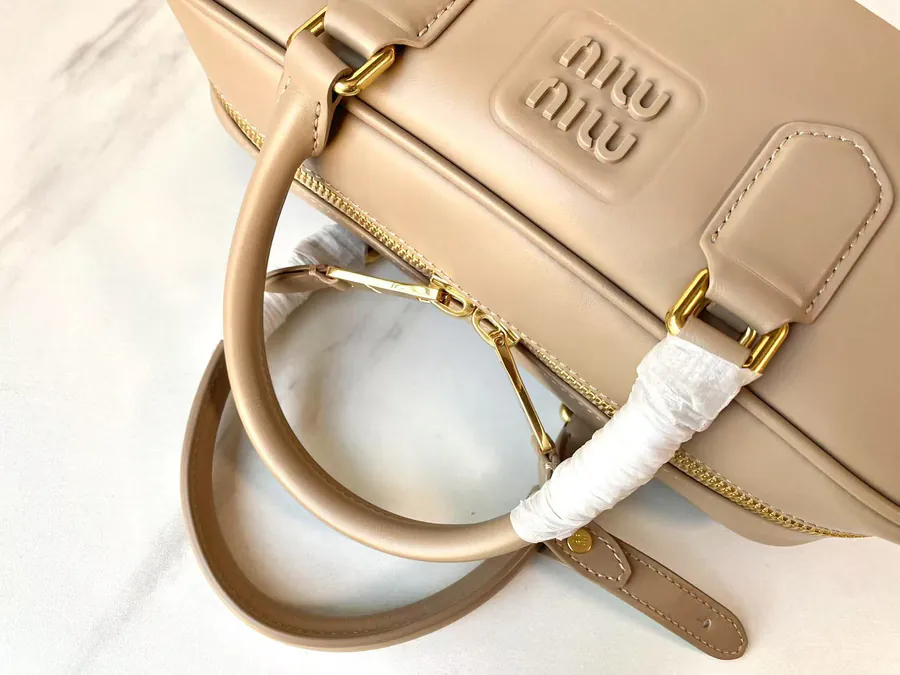 Arcadie Leather Tote in Caramel Color