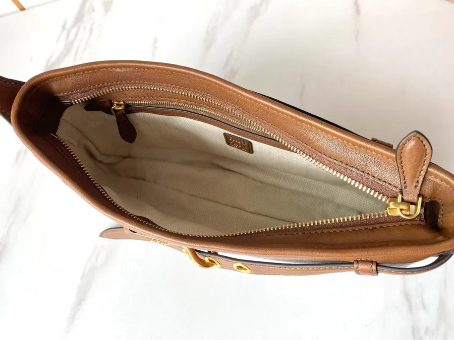 Aventure Leather Crossbody Bag Vintage Inspired, Grained Calfskin